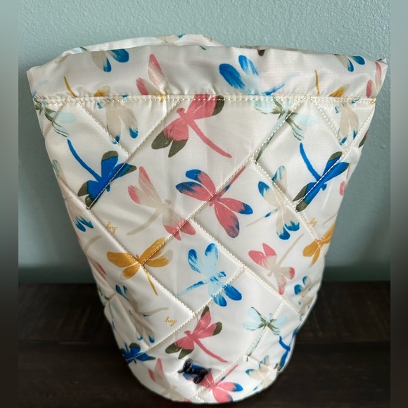 ✨ NWT Lug Tumbler Storage Cosmetic Pouch in Dragonfly Multi ✨ - Picture 4 of 8